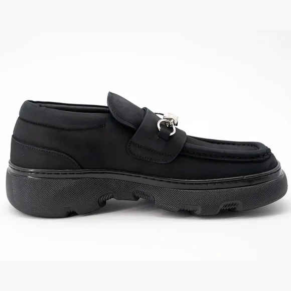 size 43.5 (10.5us) - Burberry Wire Creeper Black grey Clamp On